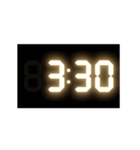 光るデジタル時計（30分）（個別スタンプ：3）
