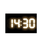 光るデジタル時計（30分）（個別スタンプ：14）