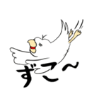 勝気なインコのもちちゃん（個別スタンプ：4）