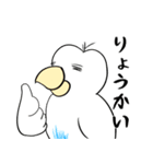勝気なインコのもちちゃん（個別スタンプ：19）