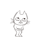 三白眼ネコの日常（個別スタンプ：3）