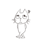 三白眼ネコの日常（個別スタンプ：9）