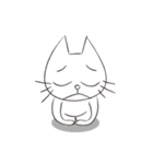 三白眼ネコの日常（個別スタンプ：14）