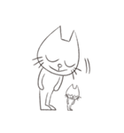 三白眼ネコの日常（個別スタンプ：22）