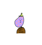 ナスくんとトマトちゃん（個別スタンプ：3）