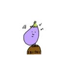 ナスくんとトマトちゃん（個別スタンプ：4）