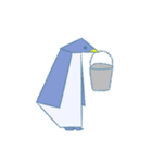 折り紙ペンギン（個別スタンプ：4）