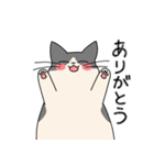 まるねこ（白黒）（個別スタンプ：2）