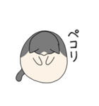 まるねこ（白黒）（個別スタンプ：3）