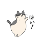 まるねこ（白黒）（個別スタンプ：6）