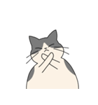 まるねこ（白黒）（個別スタンプ：8）