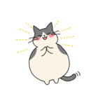 まるねこ（白黒）（個別スタンプ：11）