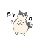 まるねこ（白黒）（個別スタンプ：13）