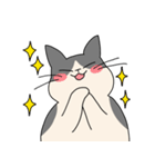 まるねこ（白黒）（個別スタンプ：14）
