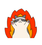 まるねこ（白黒）（個別スタンプ：15）