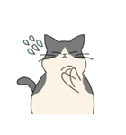 まるねこ（白黒）（個別スタンプ：19）