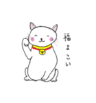 白ねこププ（個別スタンプ：2）