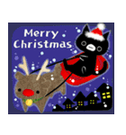 【冬】黒猫くろすけクリスマス＆年末年始（個別スタンプ：30）