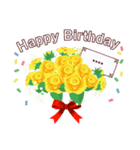 花束に誕生日カードを添えて（個別スタンプ：5）