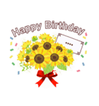 花束に誕生日カードを添えて（個別スタンプ：8）