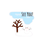 雪だるまの挨拶＆よく使うメッセージ（個別スタンプ：40）