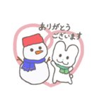 うっちゃん、うさ道を行く 〜冬〜（個別スタンプ：3）