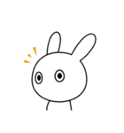 ノーコメントうさぎ（個別スタンプ：5）