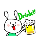 うさぎとサル（個別スタンプ：1）