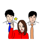赤色が好きな女の子2（個別スタンプ：24）