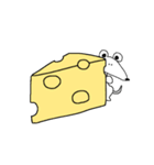 ネズミと猫となにかのスタンプ（個別スタンプ：19）