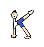 人文字くん アルファベットと数字（個別スタンプ：3）