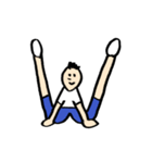 人文字くん アルファベットと数字（個別スタンプ：10）