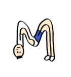 人文字くん アルファベットと数字（個別スタンプ：11）