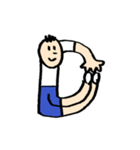 人文字くん アルファベットと数字（個別スタンプ：16）