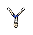 人文字くん アルファベットと数字（個別スタンプ：18）