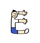 人文字くん アルファベットと数字（個別スタンプ：20）