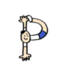 人文字くん アルファベットと数字（個別スタンプ：23）