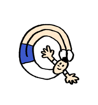 人文字くん アルファベットと数字（個別スタンプ：27）