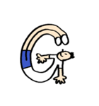 人文字くん アルファベットと数字（個別スタンプ：28）