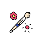 人文字くん アルファベットと数字（個別スタンプ：34）