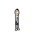人文字くん アルファベットと数字（個別スタンプ：36）