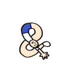 人文字くん アルファベットと数字（個別スタンプ：38）