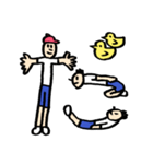 人文字くん 「ら」〜「っ」（個別スタンプ：2）