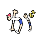 人文字くん 「ら」〜「っ」（個別スタンプ：3）