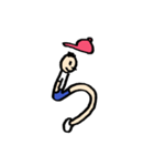 人文字くん 「ら」〜「っ」（個別スタンプ：4）