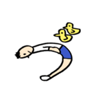 人文字くん 「ら」〜「っ」（個別スタンプ：10）
