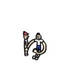 人文字くん 「ら」〜「っ」（個別スタンプ：25）
