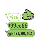 色指定ウェブセーフカラー＆rgb3（99xxxx）（個別スタンプ：14）