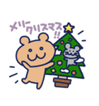 普通のくまちゃんとその相棒、冬（個別スタンプ：9）