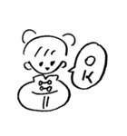 パンダと女の子スタンプ（個別スタンプ：1）